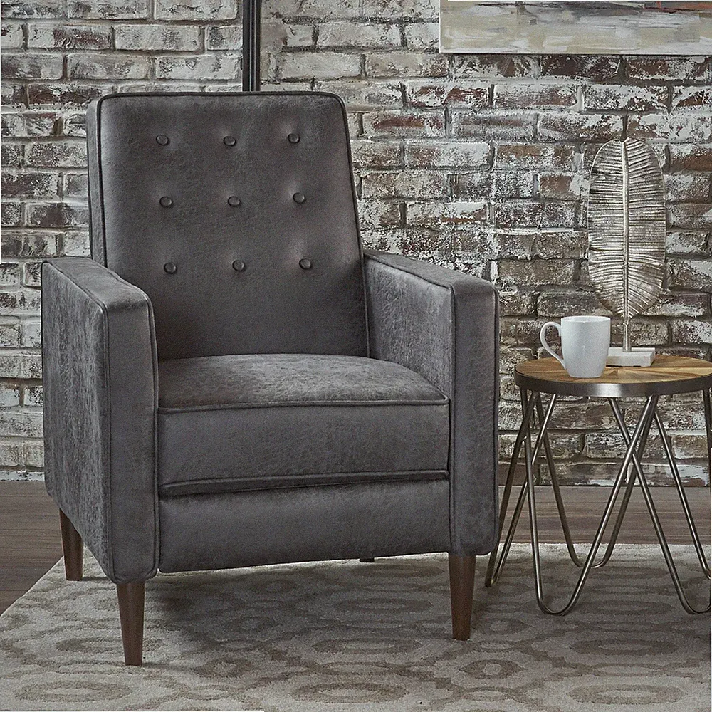 Fabric Recliner Chair Mid-Century Modern Recliner Pushback Single Recliner Sof